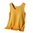 thumbnail image 1 of Women's Scoop Neck Sleeveless Knit Ribbed Fitted Casual Crop Tank Top - Comfy Stretchy Crop Tops with V Notch/Button Design, 1 of 4