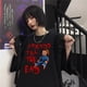 thumbnail image 3 of Women t-shirts gothic vintage Hip hop short sleeve aesthetic Oversize graphic tees tops Hip hop punk harajuku kawaii clothespangjing, 3 of 4