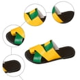 thumbnail image 3 of Rokment Women's Color Block Flat Flip Flops Slides Sandals Fashion Casual Leather Low Heels Beach Slip on Summer Shoes for Woman Green Size 7.5, 3 of 5