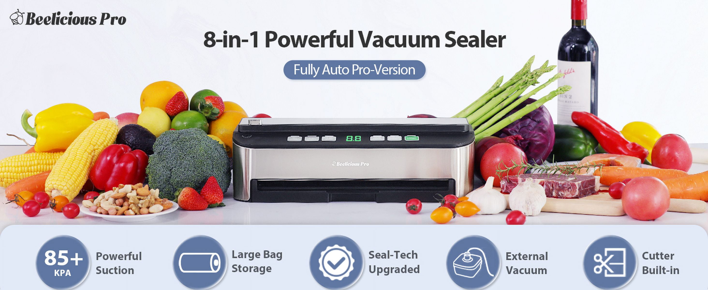 Beelicious Vacuum Sealer Machine with Starter Kit VS6612 - New 