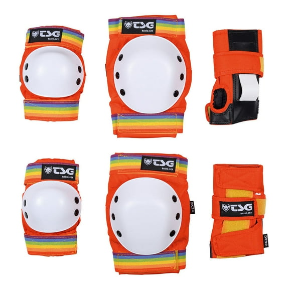 TSG Skate Protection Set, Knee Elbow Pads & Wrist Guards, EVA Foam, PE Caps
