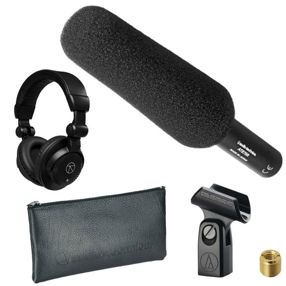 Audio-Technica AT875R Line   Gradient Shotgun Condenser Microphone and Headphone Kit