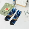 thumbnail image 7 of Naloa Navy Blue Marble Ankle Socks for Women Non Slip Socks No Show Socks Classic Low Cut Casual Socks Casual Socks, 7 of 7