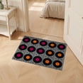 thumbnail image 2 of ODIKA 2'x3' Ultra-Soft Accent Mat, Vinyl Disc Record Magenta Orange Labels Geometric Soundwave Motif None Washable, Bare feet friendly, Easy Care Indoor rug for Bedside, Footrest, 2 of 7