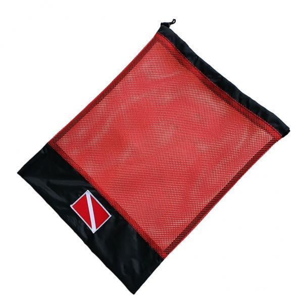 2x Bolsa de Equipo de Almacenamiento de Malla con Cordón para Buceo, Snorkel, Natación, Accesorios para Equipos de ejercicio Acuáticos shamjiam Bolsa de equipo de malla de buceo