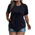 thumbnail image 6 of Neewe Womens Plus Size Round Neck T Shirts Short Sleeve Tops Casual Summer Tshirts Loose Fit Tee L-5X, 6 of 6