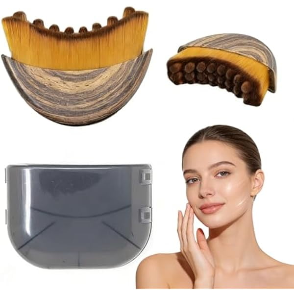 wonima11 Facial Lymphatic Drainage Brush Set, Contour Brushes for Lymphatic Drainage, Chin and Jawline Sculpting