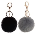 thumbnail image 1 of GOOHOCHY Llavero con pompón, colgante de bolso Adorable, mochila, llavero de felpa, 2 uds., 1 of 7