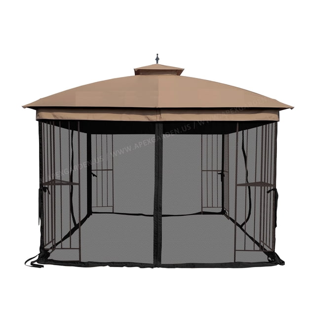 APEX GARDEN 10' x 10' Mosquito Netting for Gazebo Replacement