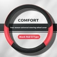 thumbnail image 2 of Splicing Leather Steering Wheel Cover Nonslip Breathable Without Inner Ring A3, 2 of 7