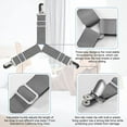 thumbnail image 5 of Bed Sheet Straps, Easy to Install Bed Sheet Clips, Fitted Sheet Clips Sheet Straps, Say Goodbye to The Messy Sheets (Gray-8 Pcs), 5 of 5