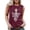 Purple, variant on Womens Skull Graphic Tops Figure Print Sleeveless Crewneck Casual Loose Fit Tank Tee Trendy Fashion T Shirts Daily Clothes