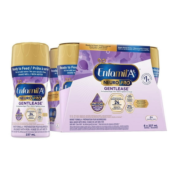 NeuroPro™ Gentlease, Baby Formula, 0-12 months, Ready to Feed Bottles, 237mL x 6ct