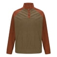 thumbnail image 3 of pstuiky camisas de manga larga para hombre, Suéter informal de patchwork para hombre, blusa abotonada con cuello alto y manga larga a la moda Tops de hombre m, 3 of 4