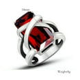 thumbnail image 4 of EOEMY 18mm Red Cz Princess Cut Band Men'S Titanium Steel Wedding Gift Ring Size 7-12, 4 of 6