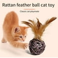 thumbnail image 2 of HongHeng 1PC Toy Ball with Natural Feather, Toys for Indoors, Ball Toy Interactive Chew Toys for Kitten, 2 of 2