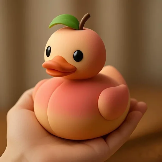 Figura Decorativa de Pato Frutal de Resina, Adorno Kawaii para Jardín y Escritorio, Interior/Exterior