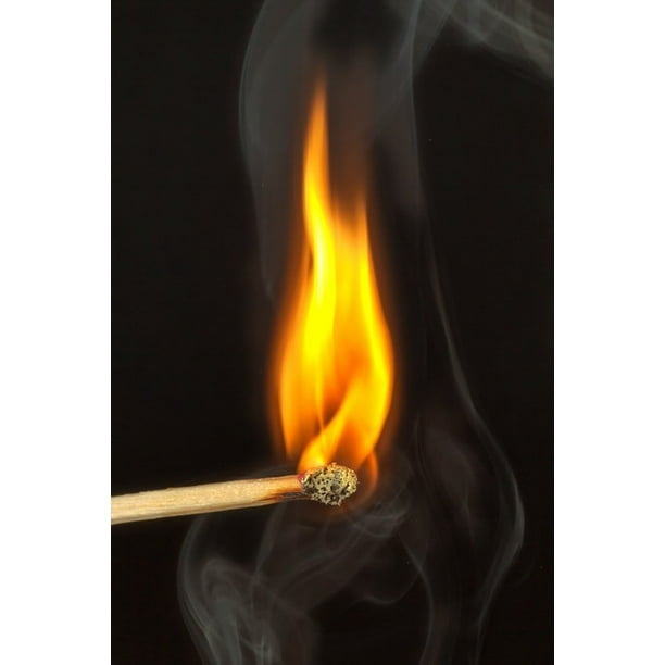 Kindle Burn Close Matches Macro Flame Fire Match12 Inch By 18 Inch