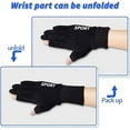thumbnail image 6 of KXF Winter Warm Fingerless Gloves For Men Women Windproof Thermal Gloves with Thick Velvet Liner Lengthen Knit Cuff Fingerless Touchscreen Gloves Handwarmers Mittens For Gaming Cycling Running Hiking, 6 of 6