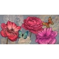 thumbnail image 3 of Grant, Eve C. 24x14 Black Modern Framed Museum Art Print Titled - Roses and Butterflies (Ash), 3 of 5
