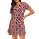thumbnail image 1 of Fotbe Poker Bata de Dormir para Mujer con Estampado, Camisón de Algodón de Manga Corta, Ropa de Dormir Casual, 1 of 6