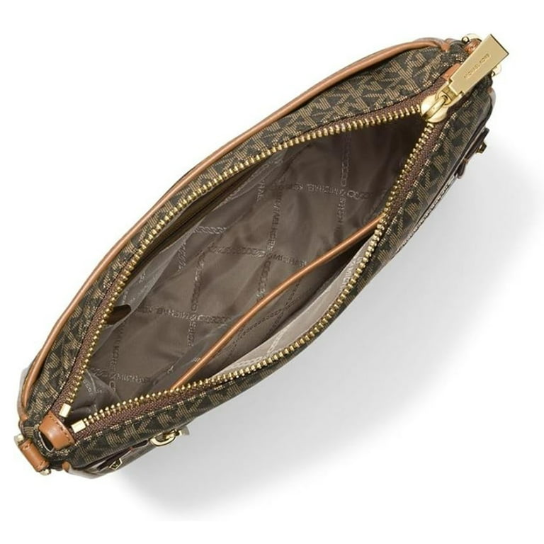 Anna 美品MICHAEL KORS Pratt Medium Two-Tone Signature Logo Shoulder Bag in CHERRY MULTI