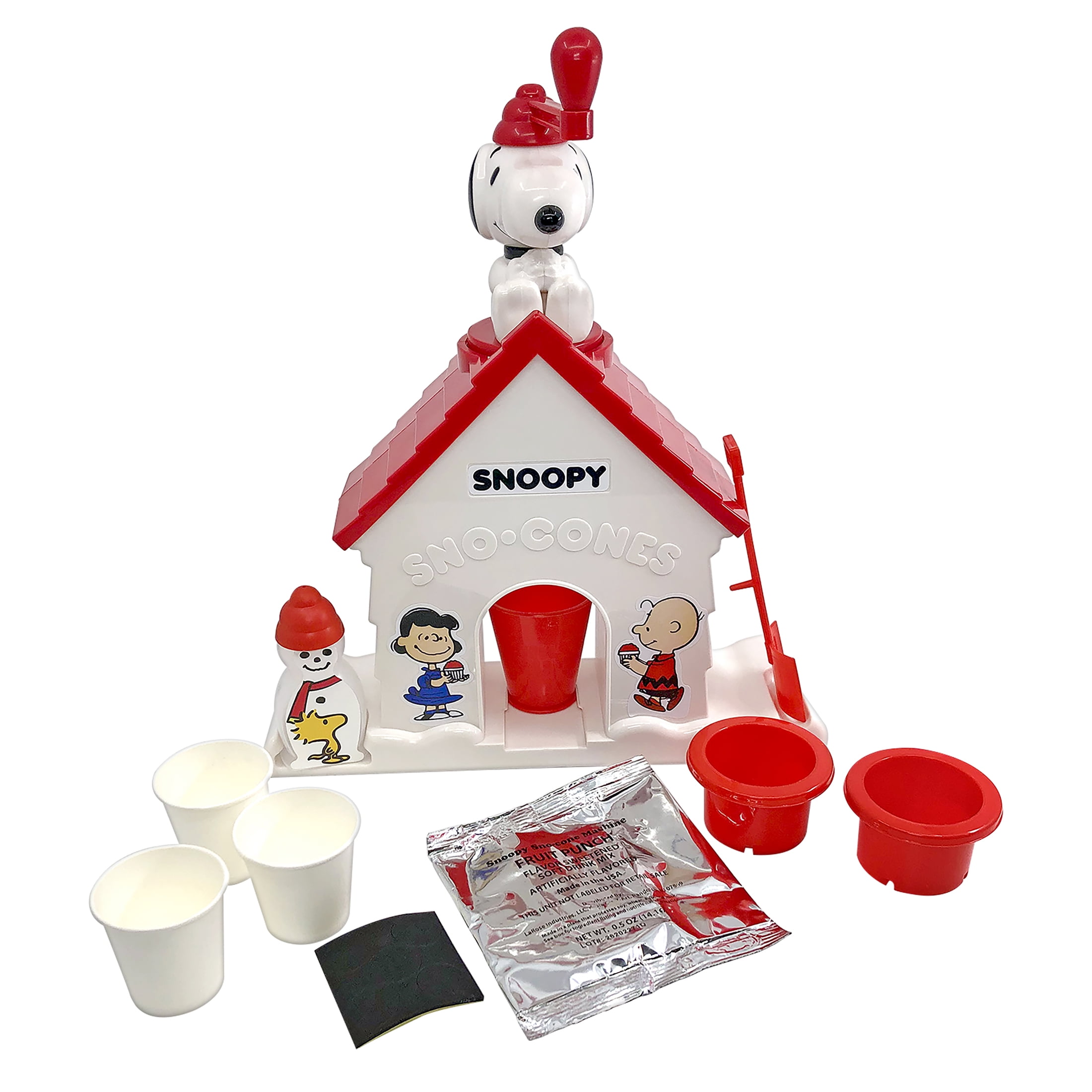 Cra-Z- Art Snoopy Sno-Cone Maker – Peanuts Snow Cone Maker for Kids with Manual Ice Shave, Cups, Scoop & Syrup Bottle