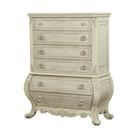 Wilshire Antique White Dresser - ACME RagenardusWooden Frame Chest in Antique White