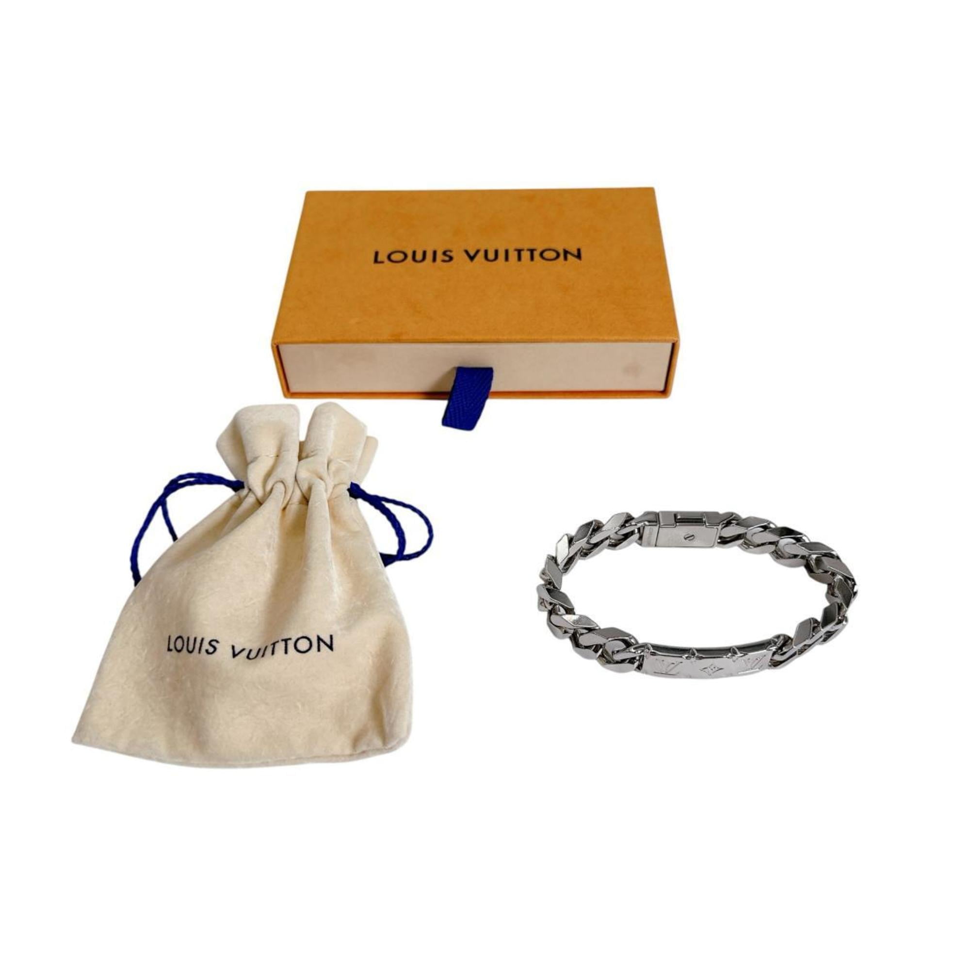 Pre-Owned Louis Vuitton Monogram Chain Bracelet in Steel and Silver (M00270)