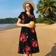 thumbnail image 4 of Easygdp Beautiful Red Ladybug para Vestido Transpirable de Mujer, Vestido Suelto de Manga Corta con Pliegues y Bolsillos para el Verano, 4 of 6