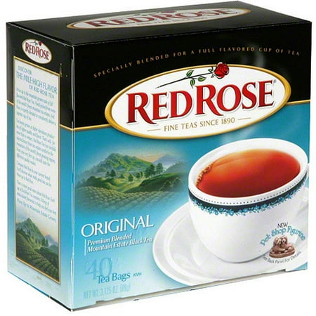Worldwide Tea Rose - Red Rose Original Premium Blended Mountain Estate Black Tea, 3.1 oz, (Pack of 6)