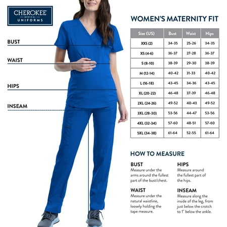 Cherokee Workwear Professionals Maternity Women's Scrubs Top Mock Wrap WW685