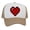 White/Beige, variant on Men's 80's Retro Large 8 Bit Pixelated Heart Gamer Trucker Hat, Light Grey