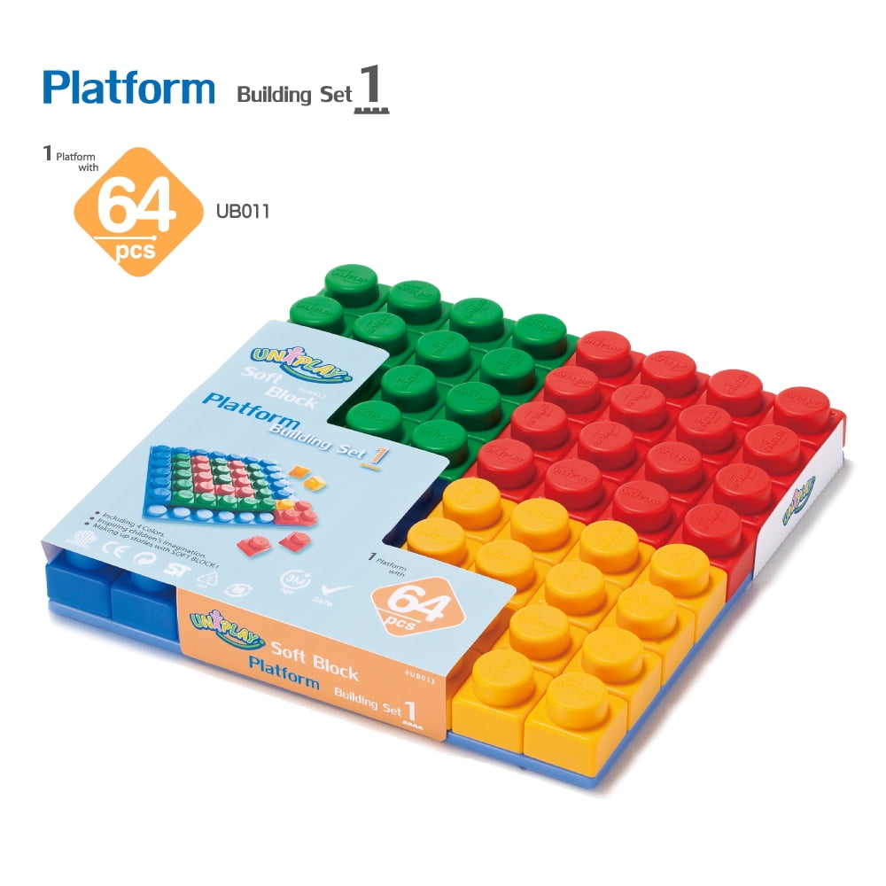 UNiPLAY Platform Soft Building Blocks â Educational Sensory Stacking Blocks, Learning Toy with