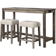 thumbnail image 1 of Best Master Furniture Yosef 3 Piece Rectangular Wood Bar Set in Oak, 1 of 1