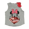 thumbnail image 2 of Disney Girls Minnie Mouse Sequin Love Shoulder Bow Kid Tank Top and Skirt, 2 of 4