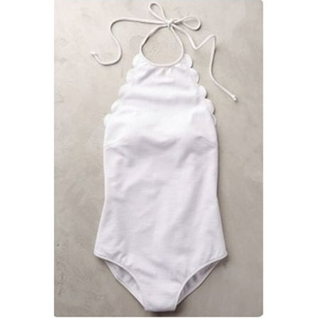 Backless Halter Solid Color One Pieces Swimsuit