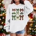 thumbnail image 2 of Lorytime Christmas Girls Hoodies with Bows Boys Sweatshirt Long Sleeve Pullover Drop Shoulder Soft Tops White 3 Years, 2 of 4
