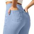 thumbnail image 4 of Hauaitttt Jeans for Women High Waisted Bottom Jeans Trendy Yoga Pants Stretchy Flare Leggings with Pockets Long Yoga Pants Jogging Pants Women Womens Petite Pants Casual Work Linen Pants for Women, 4 of 4