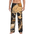 thumbnail image 2 of Picia Grim Coffee Skull Mens Soft Woven Cotton Elastic Waistband Sleep Pajama Pant Lounge Sleep Pant With Pockets And Drawstring-Small, 2 of 9