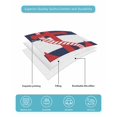 thumbnail image 5 of Navy Blue Stripe Nautical Queen Size Down Alternative Comforter, Lightweight Comforter Quilt Bedding Set with Pillow Shams Red Anchor Summer Coastal All Seasons Bed Comforter Duvet Insert 90"x96", 5 of 7
