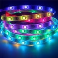 thumbnail image 4 of DC5V 5050 LED Light Strip RGB 1M 2M 3M 4M 5M 30/60/144 LEDs Smart Addressable Pixel Black PCB IC WS2812, Waterproof IP65 IP67,No Waterproof IP20 (60LED 3 Meter, No Waterproof), 4 of 8