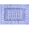 thumbnail image 1 of Ahgly Company Machine Washable Indoor Rectangle Oriental Blue Industrial Area Rugs, 7' x 9', 1 of 4