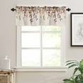 thumbnail image 3 of Fall Leaves Valances for Windows Farmhouse Kitchen Curtains Valances Rod Pocket Valance Curtains for Kitchen Windows Vintage Rustic Watercolor Leaf Plants Window Valances for Bathroom Bedroom 60"x18", 3 of 6