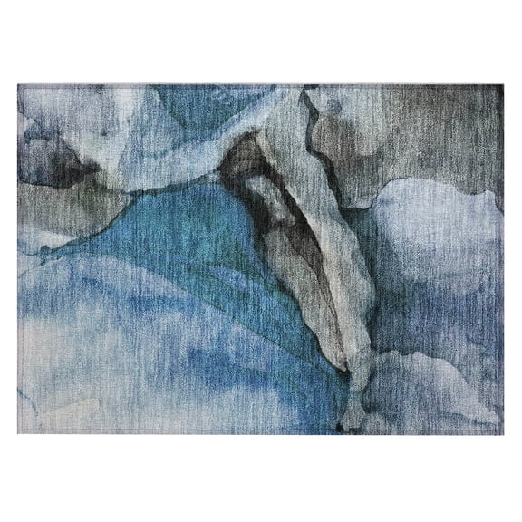 Dalyn Rugs Machine Washable Indoor/Outdoor Chantille Blue 1'8" x 2'6" Rug