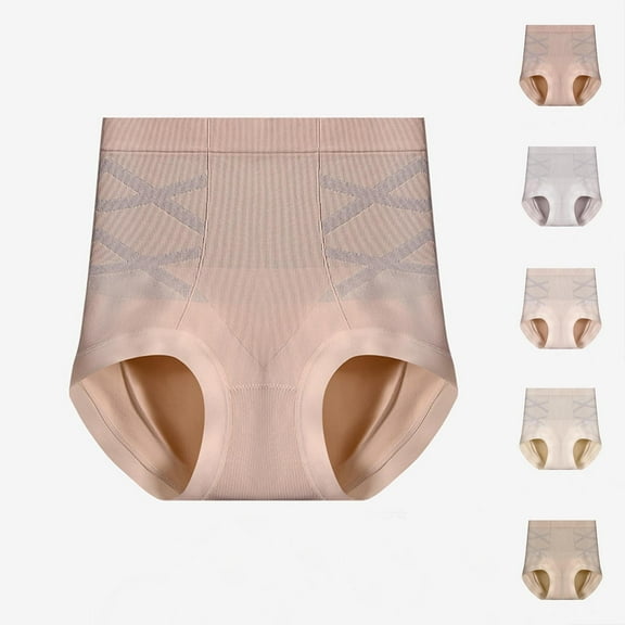 Bovxnpu Womens Underwear Plus Size Panties, Women's Seamless Brief Underwear, Womens Seamless Underwear Thin Mid Waist Underwear M