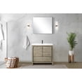thumbnail image 3 of Cultured Marble Top Rustic Bath Vanity, 36 In. W X 20 D - And To Scratches Stains With 28 Mirror Faucet Included, 3 of 5