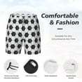 thumbnail image 4 of Kdxio Soccer Print Men'S Swim Trunks With Compression Liner 7 Inch Inseam Quick Dry Swim Shorts, 4 of 7