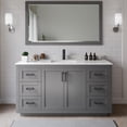 thumbnail image 2 of Wyndham Collection Miranda 66" Marble Single Bathroom Vanity in Gray/Black, 2 of 7