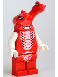 Ninjago Deux Tête Rouge Serpentine Snake fangdam fangtom custom LEGO Minifigure 
